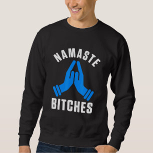 Namaste Humor Yoga-instruktör Andlig Art Buddhi Lång Ärmad Tröja