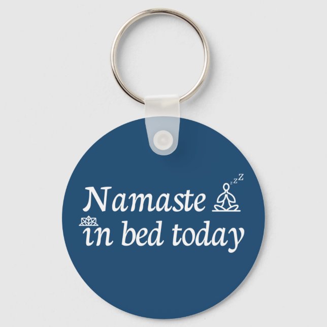 Namaste i Bed Nyckelring (Framsida)