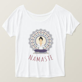 Namaste i Lotus Pose - Yoga Asana Woman T-shirt