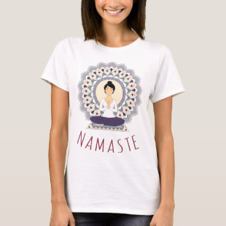 Namaste i Lotus Pose - Yoga Asana Woman T-shirt