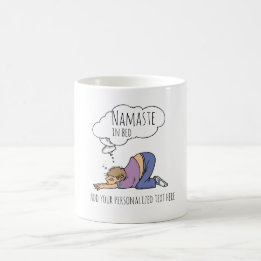 NAMASTE IN BED Funny Yoga MUGG För manar Personlig