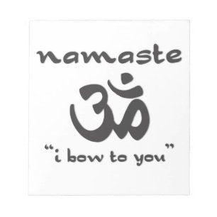 Namaste - jag böjer mig för dig anteckningsblock