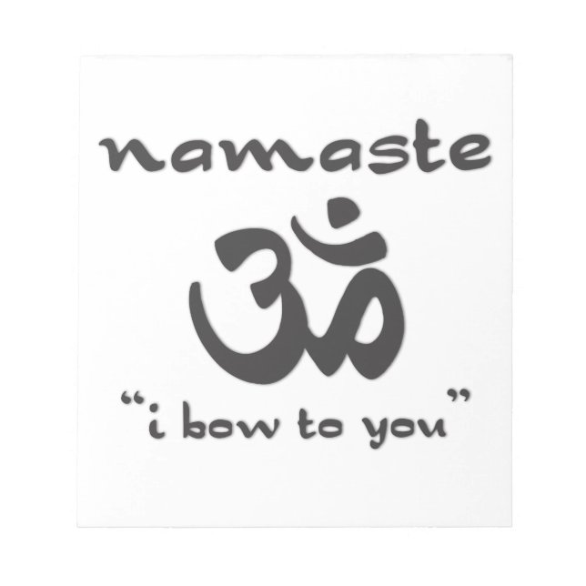 Namaste - jag böjer mig för dig anteckningsblock (Framsida)