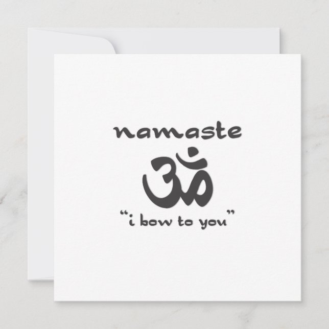 Namaste - jag böjer mig för dig inbjudningar (Framsida)