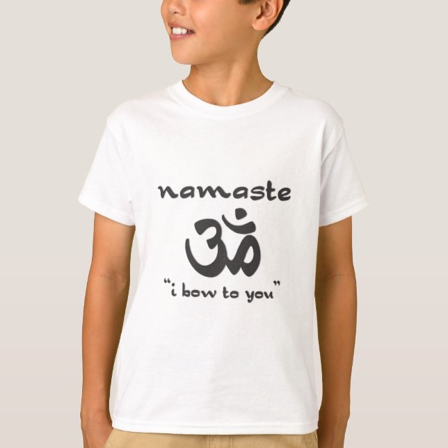 Namaste - jag böjer mig för dig tee shirt (Framsida)