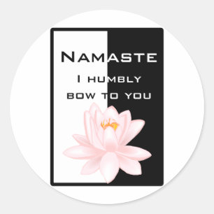 Namaste - jag böjer mig ödmjukt för dig runt klistermärke