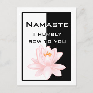 Namaste - jag böjer mig ödmjukt för dig vykort