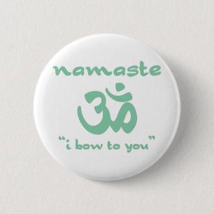 Namaste - jag bugar för dig (i grönt) knapp