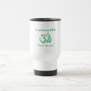 Namaste - jag bugar för dig (i grönt) resemugg