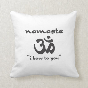 Namaste - jag bugar för dig (svart) kudde
