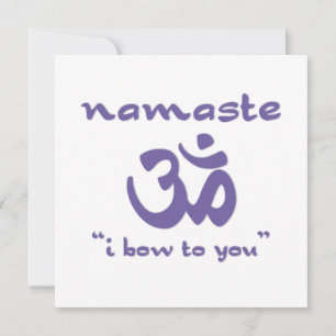 Namaste - jag bugar till dig (i lilor) inbjudningar
