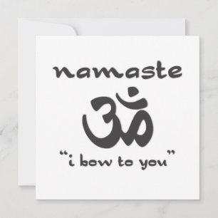 Namaste - jag bugar till dig (i svart) inbjudningar