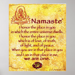 Namaste jag hedrar dig att vi är en poster
