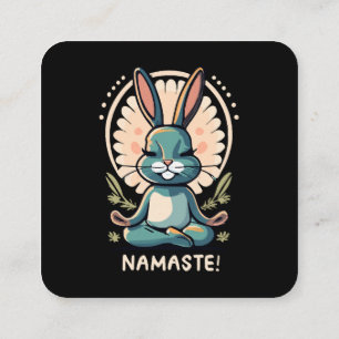 namaste kanin yoga kanin meditation fyrkantigt visitkort