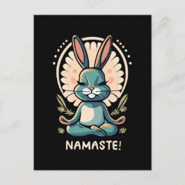 namaste kanin yoga kanin meditation vykort