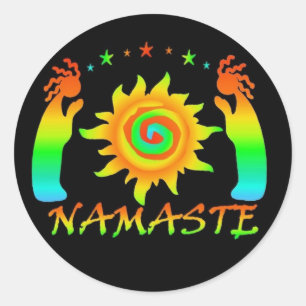 Namaste klickers runt klistermärke