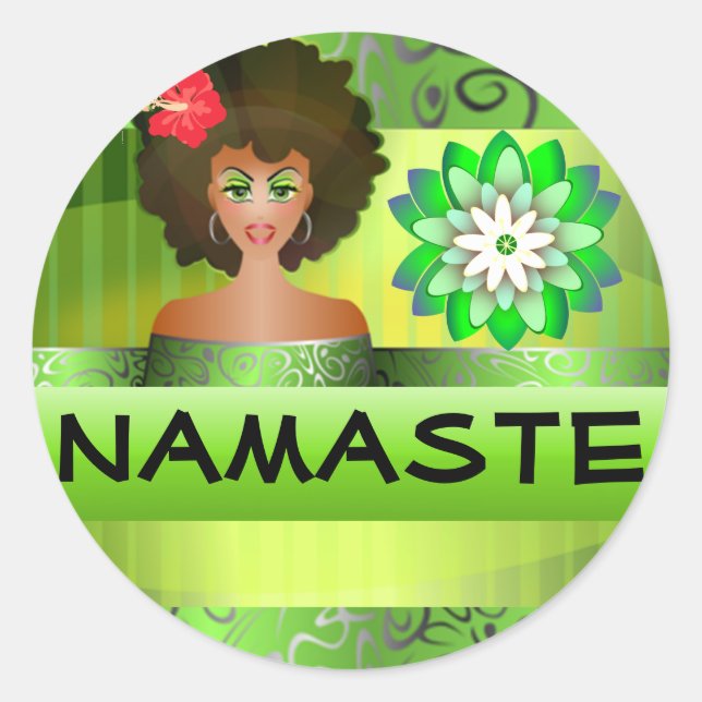 Namaste klistermärke (Framsida)