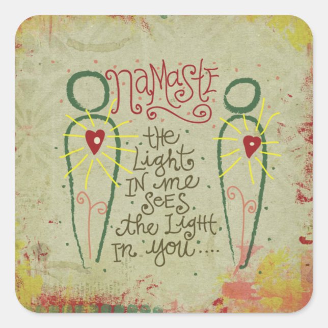 Namaste klistermärke (Framsida)