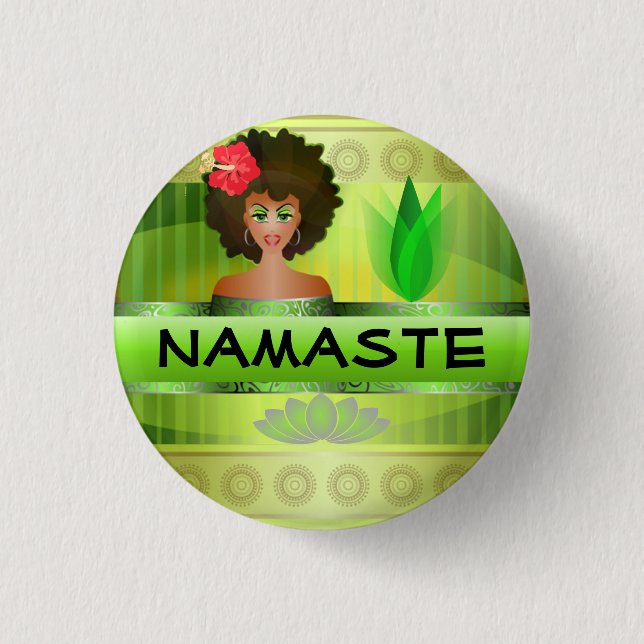 Namaste knäppas knapp (Framsida)