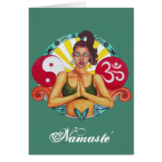 Namaste-kort Hälsningskort (Framsidan)
