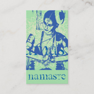 Namaste kvinna i Sari Visitkort