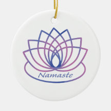 Namaste Lila och Rosa Lotus Flower