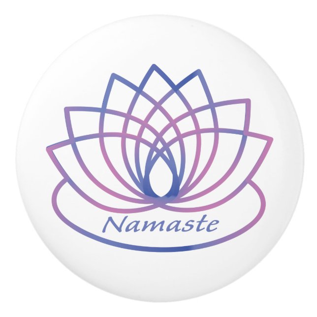 Namaste Lila och Rosa Lotus Flower Knopp (Framsidan)