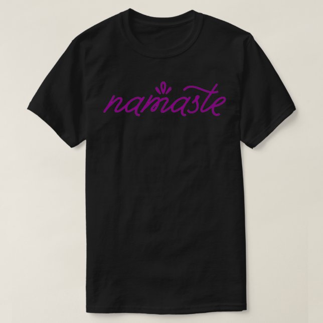 Namaste lila t shirt (Design framsida)