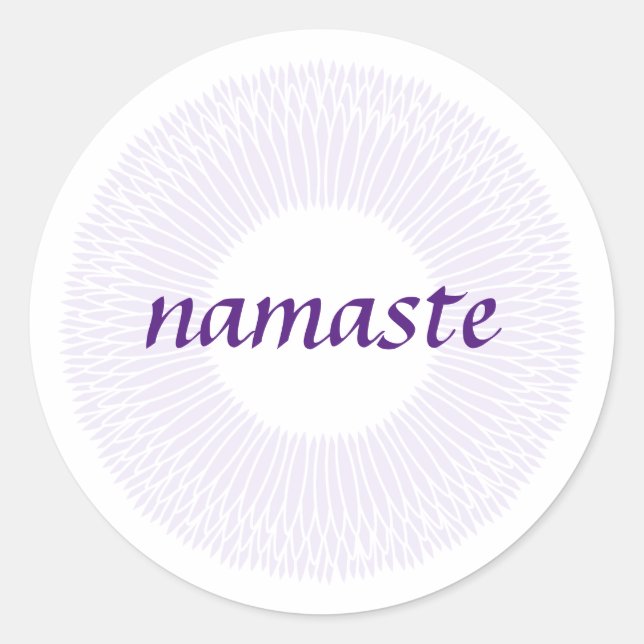 Namaste liten rund etikett (Framsida)