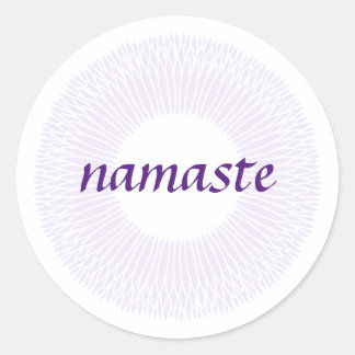 Namaste liten rund etikett