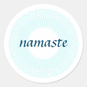 Namaste liten rund etikett