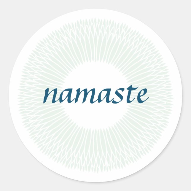 Namaste liten rund etikett (Framsida)