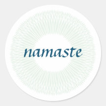 Namaste liten rund etikett