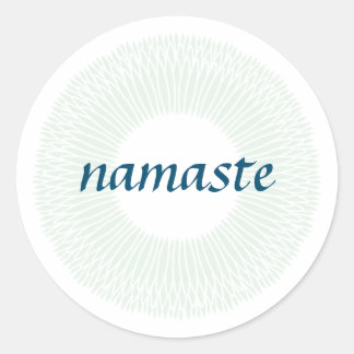 Namaste liten rund etikett