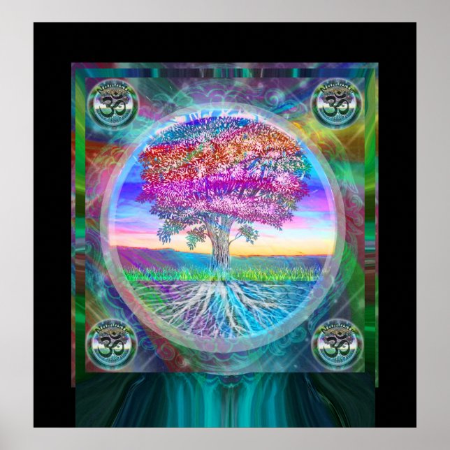 Namaste Livets träd Poster (Framsidan)