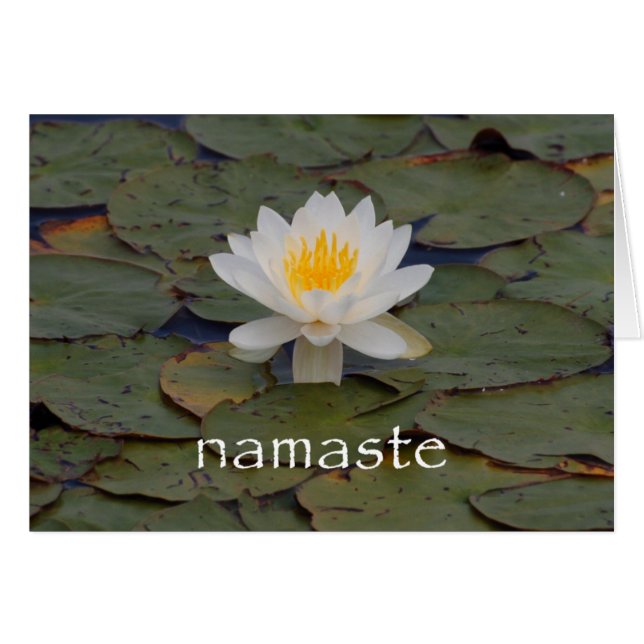 Namaste Lotus Blommar Hälsningskort (Framsidan Horizontal)