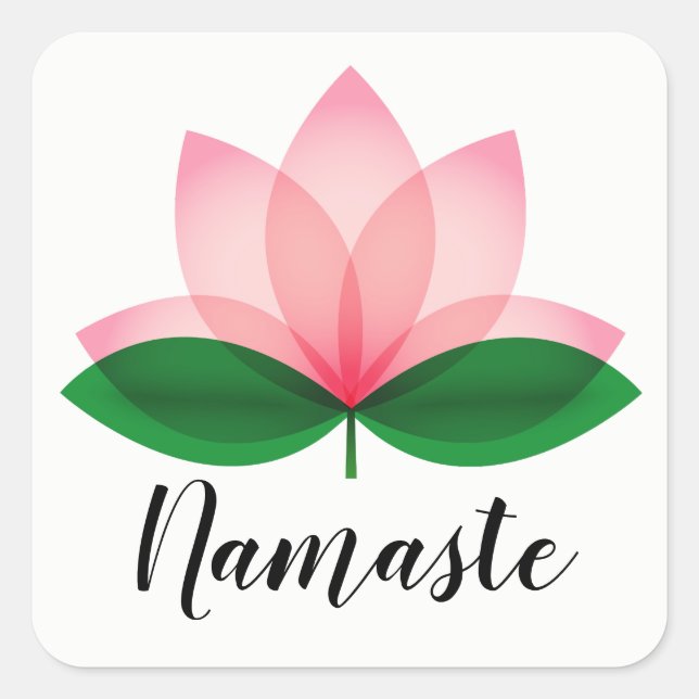 Namaste Lotus Blossom Klistermärke (Framsida)