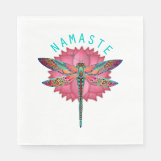 Namaste Lotus Dragonfly Yoga Pappersservett