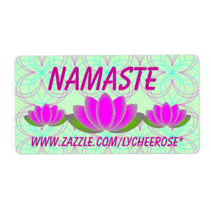 Namaste lotus-etiketter fraktsedel