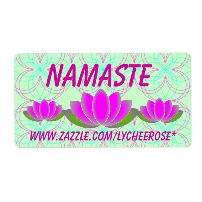 Namaste lotus-etiketter fraktsedel (Framsidan)