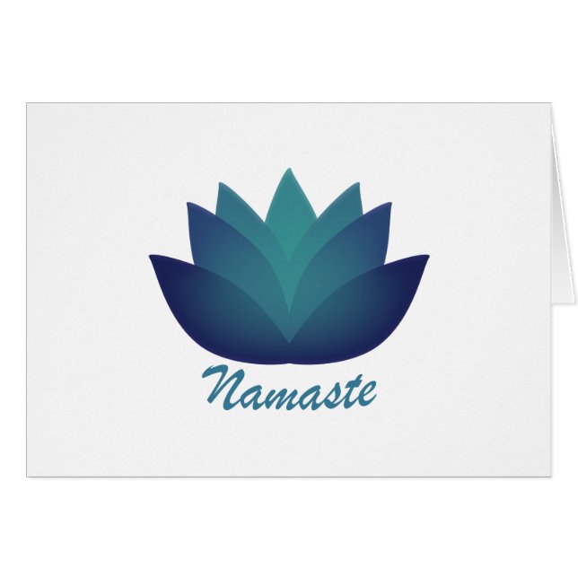 Namaste Lotus Flower OBS Kort (Framsidan Horizontal)