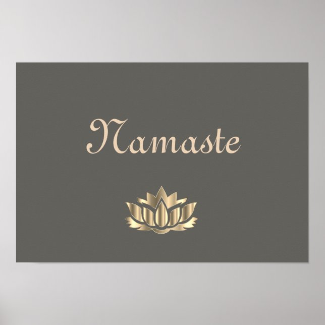Namaste Lotus Flower Poster (Framsidan)