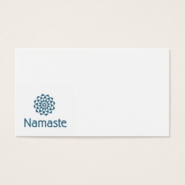 Namaste Lotus Flower Visitkort (Framsidan)