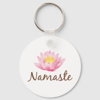 Namaste Lotus Flower Yoga Nyckelring