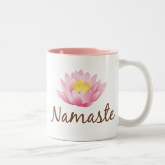 Namaste Lotus Flower Yoga Två-Tonad Mugg