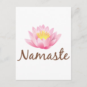 Namaste Lotus Flower Yoga Vykort