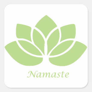 Namaste Lotus Fyrkantigt Klistermärke