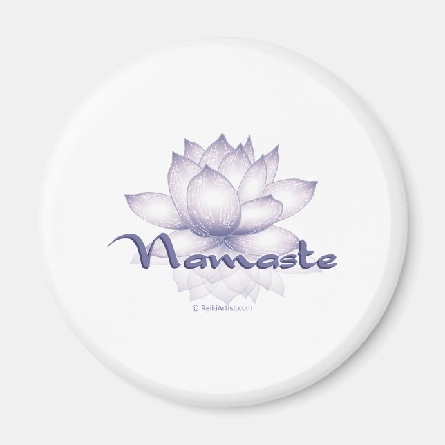 Namaste Lotus Lavender Magnet (Framsidan)