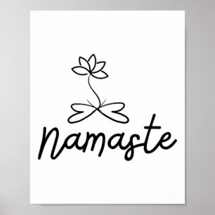Namaste Lotus-motiv för yoga meditation andlighet Poster