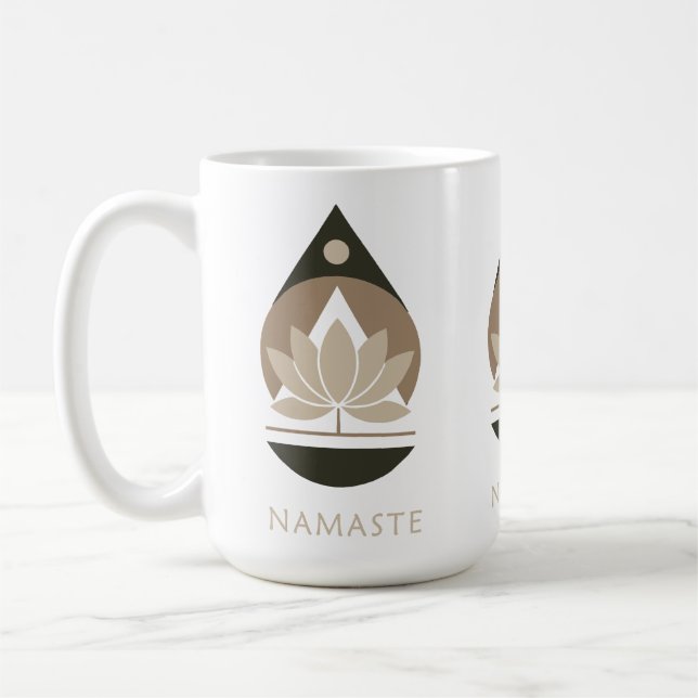 Namaste Lotus-mugg – Mindfull yogagåva Kaffemugg (Vänster)